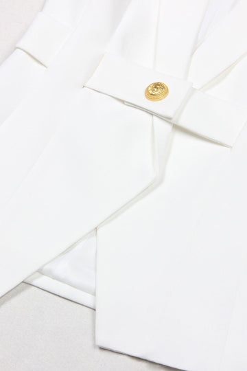 Blanc Peak Repel Sans Manches Satin Femmes Blazer